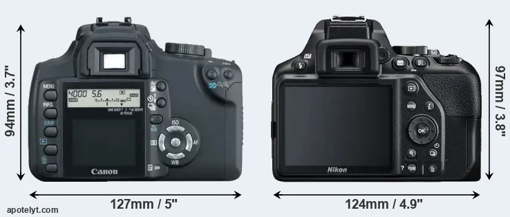 Comparison XT or D3500 rear