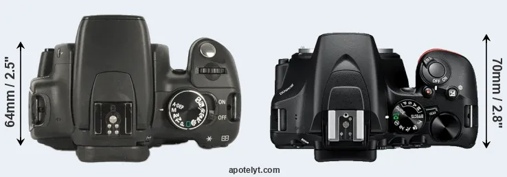Compare XT versus D3500 top