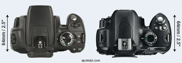 Compare XT versus D60 top