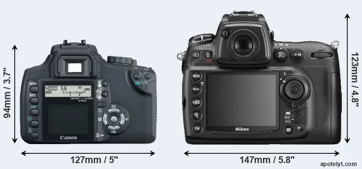Comparison XT or D700 rear