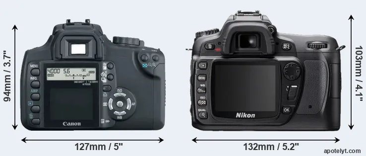 Comparison XT or D80 rear