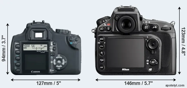 Comparison XT or D800E rear