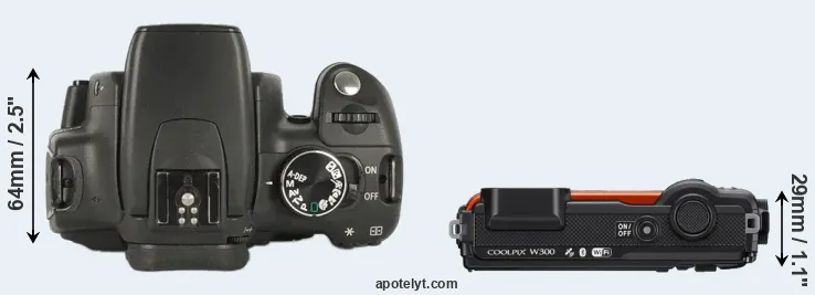 Compare XT versus W300 top