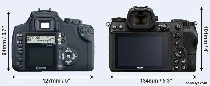 Comparison XT or Z6 rear