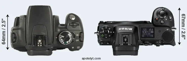 Compare XT versus Z6 top
