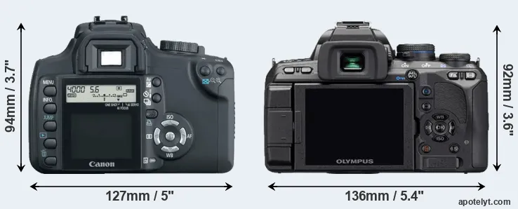 Comparison XT or E-510 rear