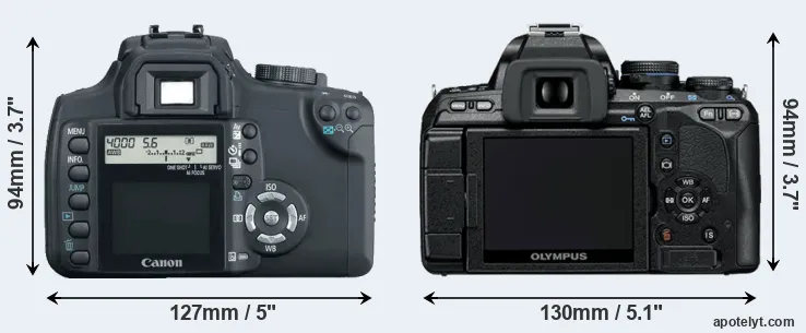 Comparison XT or E-600 rear