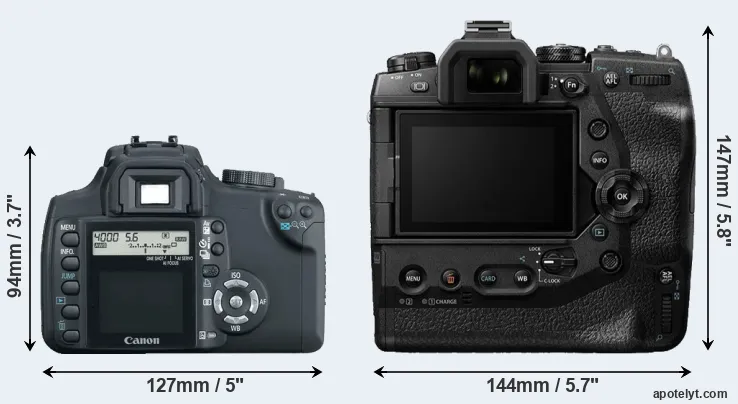 Comparison XT or E-M1X rear