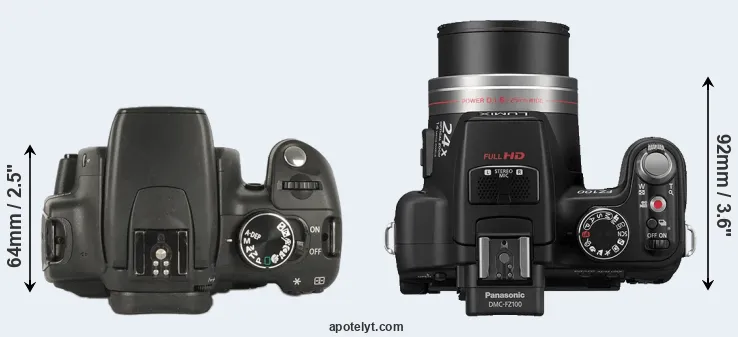 Compare XT versus FZ100 top
