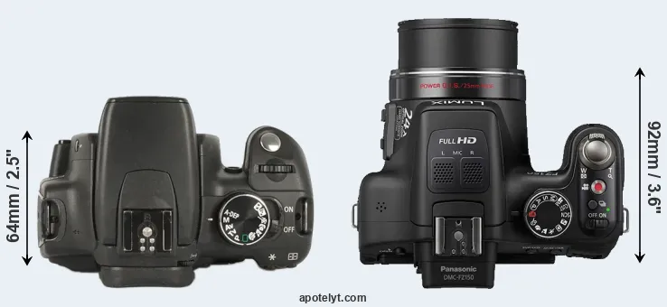Compare XT versus FZ150 top