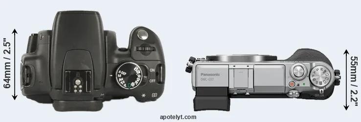 Compare XT versus GX7 top