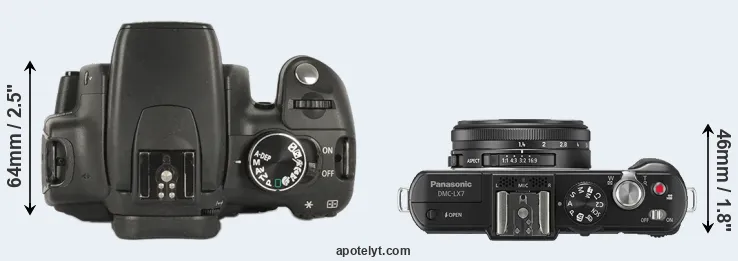 Compare XT versus LX7 top