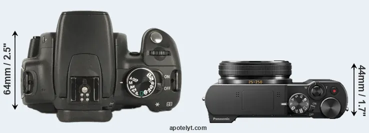 Compare XT versus ZS100 top
