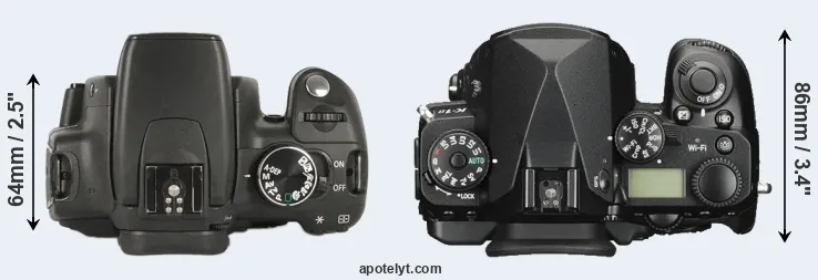 Compare XT versus K-1 II top