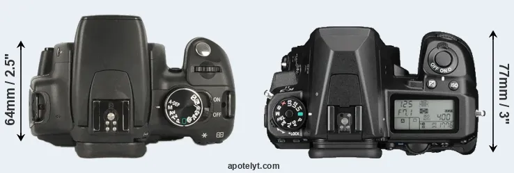 Compare XT versus K-3 II top