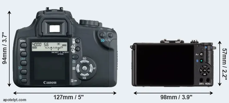 Comparison XT or Pentax Q rear