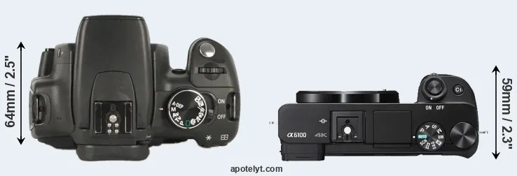 Compare XT versus A6100 top