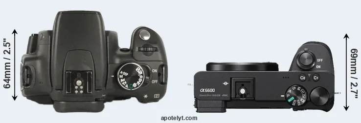Compare XT versus A6600 top