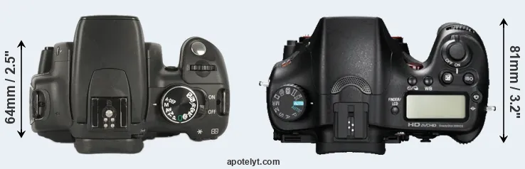 Compare XT versus A77 top