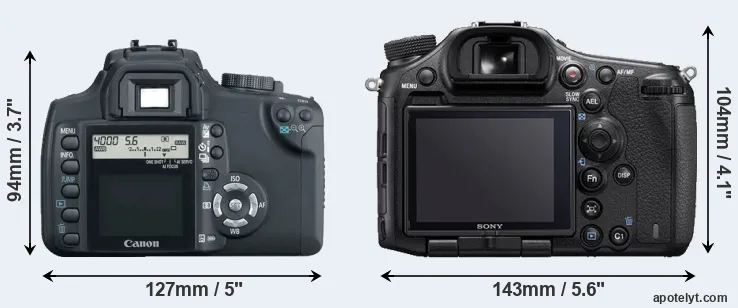 Comparison XT or A99 II rear