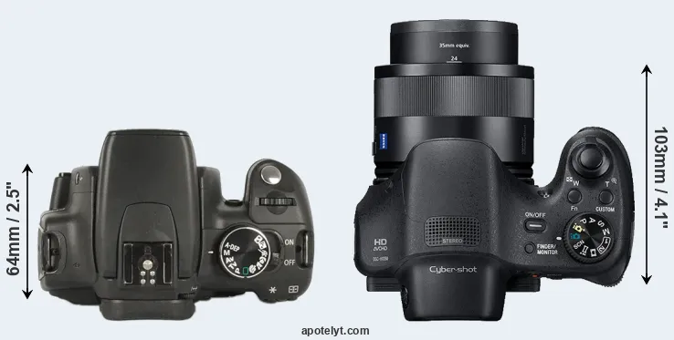 Compare XT versus HX350 top