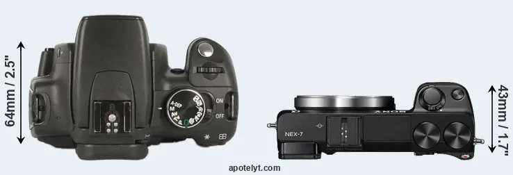 Compare XT versus NEX-7 top