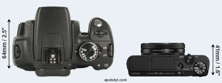 Compare XT versus RX100 V top