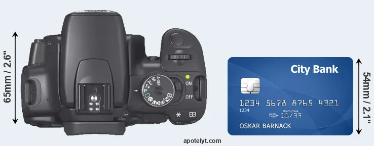 XTi versus credit card top view