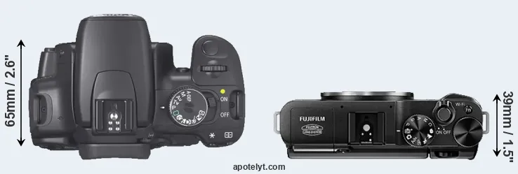 Compare XTi versus X-A1 top