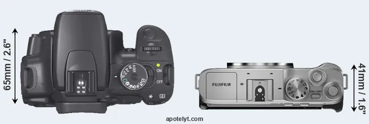 Compare XTi versus X-A7 top