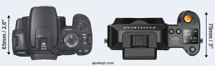 Compare XTi versus X2D 100C top
