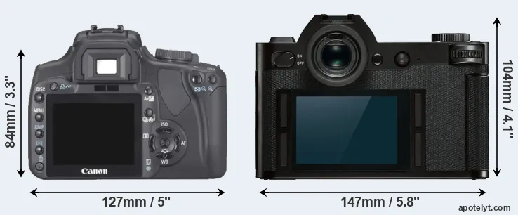 Comparison XTi or Leica SL rear