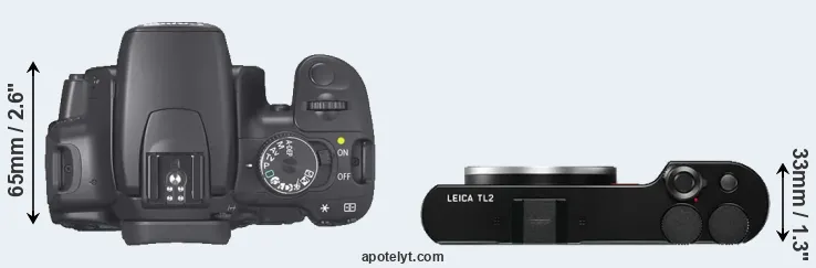 Compare XTi versus TL2 top