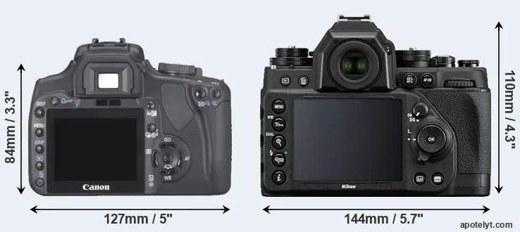 Comparison XTi or Df rear