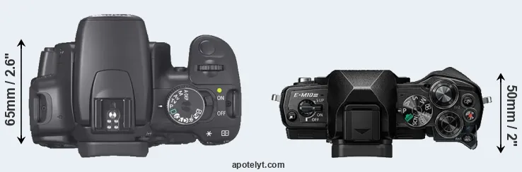 Compare XTi versus E-M10 III top