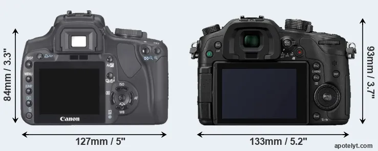 Comparison XTi or GH4 rear
