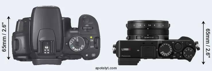 Compare XTi versus LX100 II top