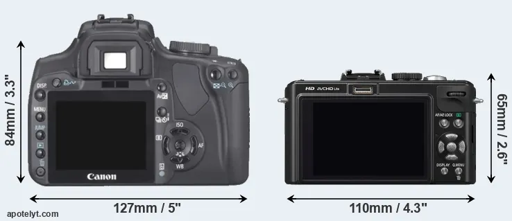 Comparison XTi or LX5 rear