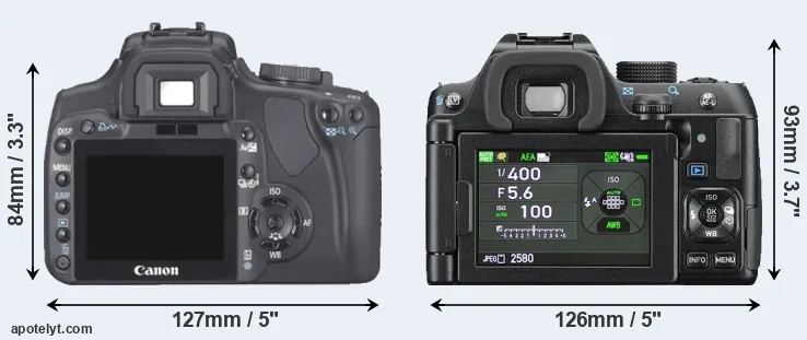 Comparison XTi or K-70 rear