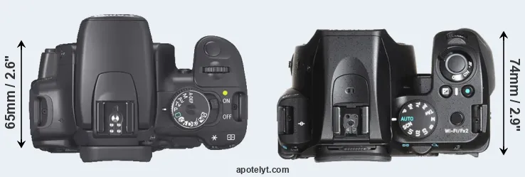 Compare XTi versus K-70 top