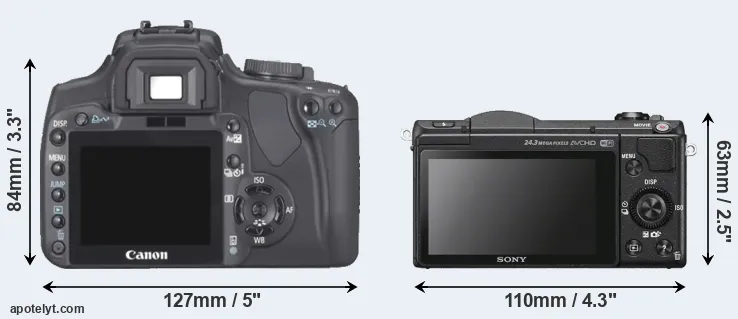 Comparison XTi or A5100 rear