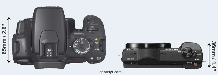 Compare XTi versus A5100 top