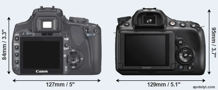 Comparison XTi or A58 rear