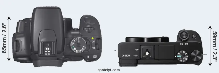 Compare XTi versus A6100 top