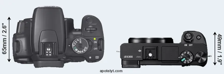Compare XTi versus A6300 top