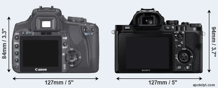 Comparison XTi or A7R rear