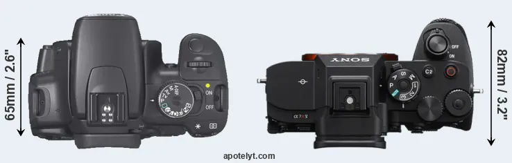 Compare XTi versus A7R V top
