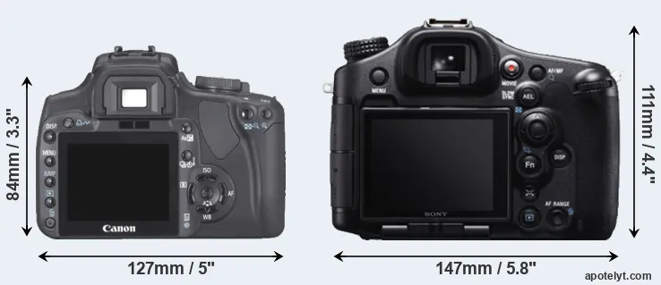Comparison XTi or A99 rear