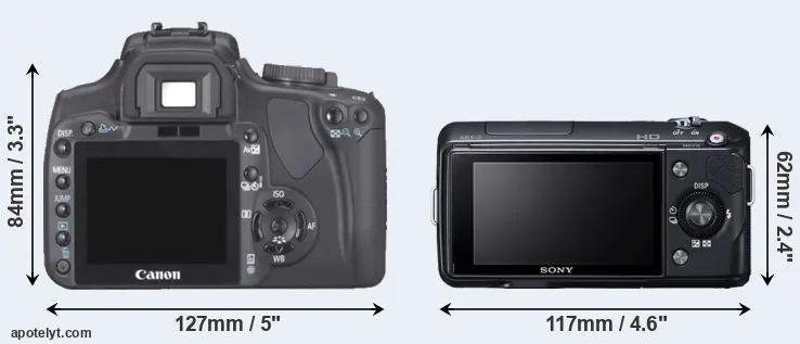 Comparison XTi or NEX-3 rear