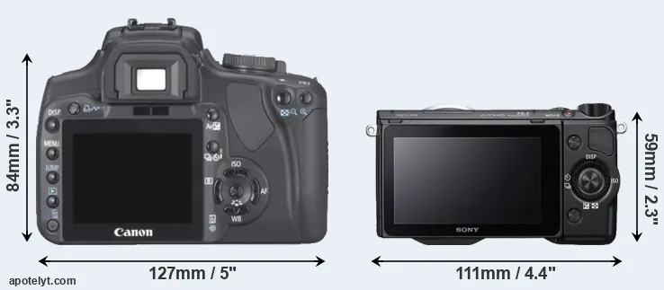 Comparison XTi or NEX-5R rear